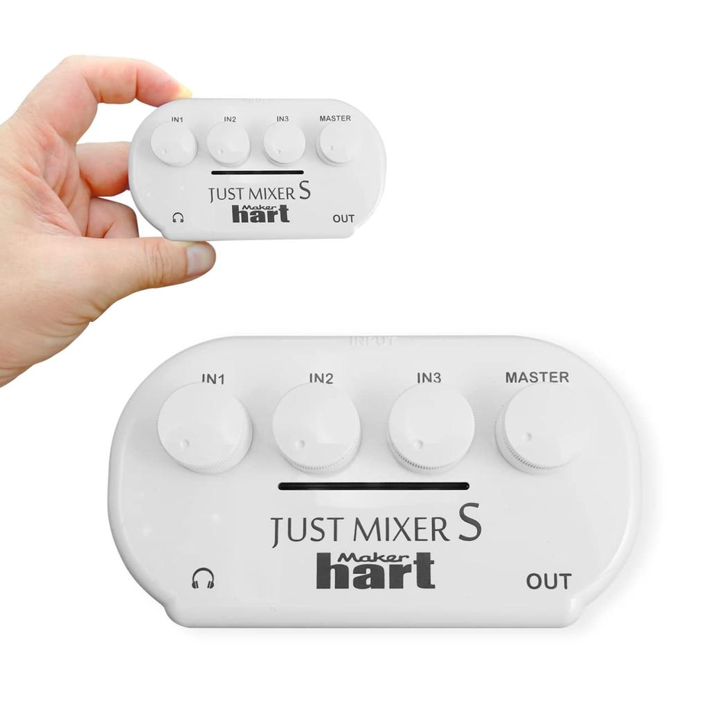 Maker Hart Just Mixer S Stereo 3-input2-output Ultra-compact Audio Mixerand USB Powered Audio Mixer