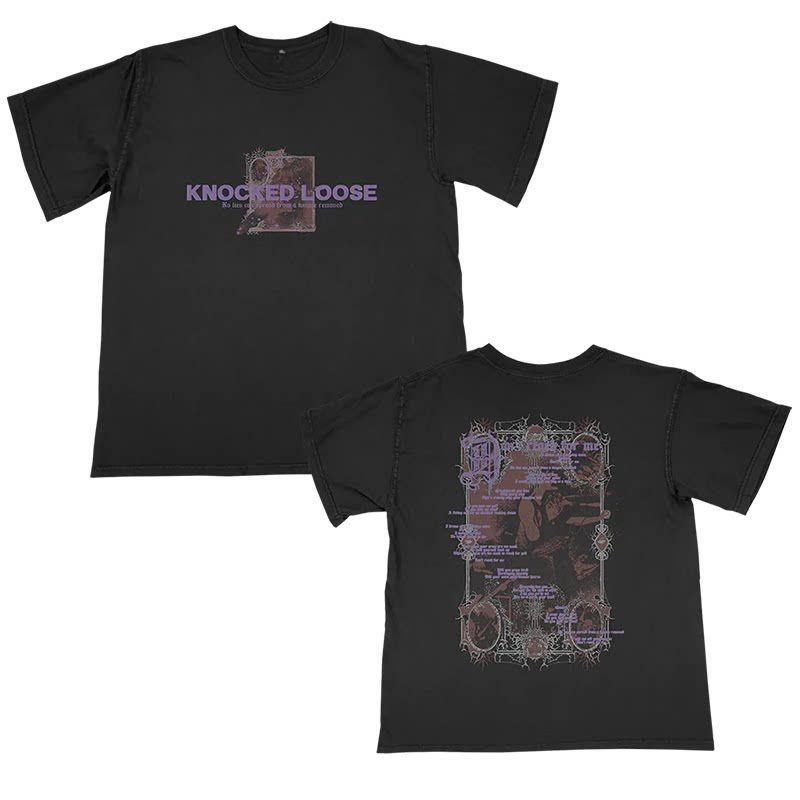 Band - American/European Rock Style High Street Oversized Short-sleeved Men's Pure Cotton Printed T-shirt