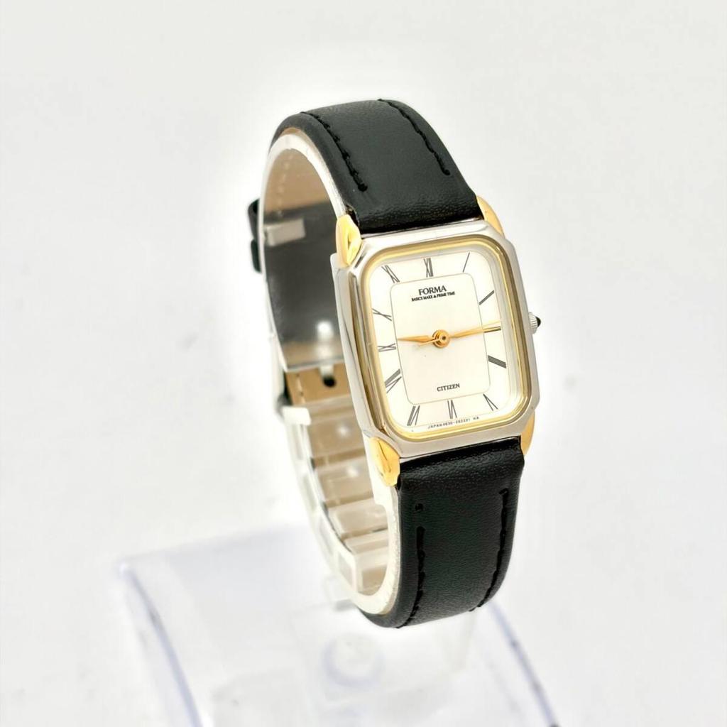 Used [Beautiful Condition/New Battery] CITIZEN FORMA Ladies Watch Roman Numerals 4630-E61171 6040090 New Belt