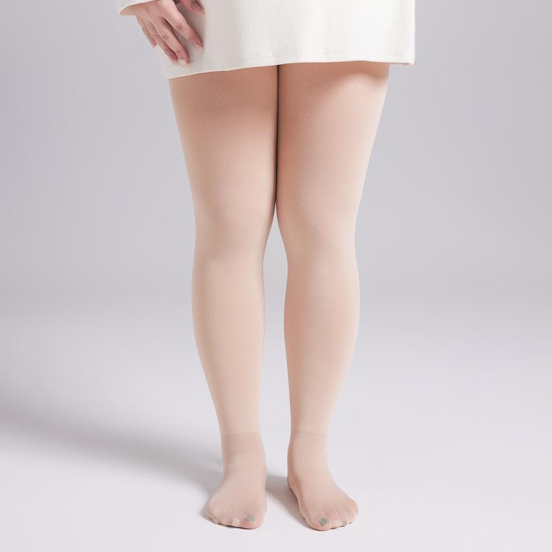 Women's Plus Size Warm Velvet Leggings for Autumn/Winter - Bare Leg Effect, Pantyhose Style, Fits Up To 200 Lbs