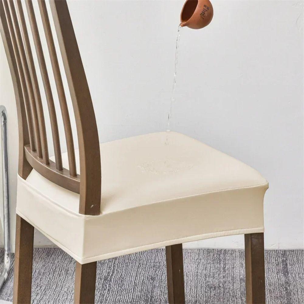 Oil-resistant Waterproof Seat Protectors Square Shape Elastic Chair Slipcover  Restaurant Setting