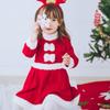 Santa Cosplay Kids Christmas Costume Kids Costume Santa Claus Girl Costume Cute Warm Santa Clothes Headband Hat Included Fluffy Christmas Kids Santa