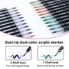Double Sided Art Pens With Soft Brush Tips Watercolor Markers Pens For Creative Coloring Projects And Handmade Crafts