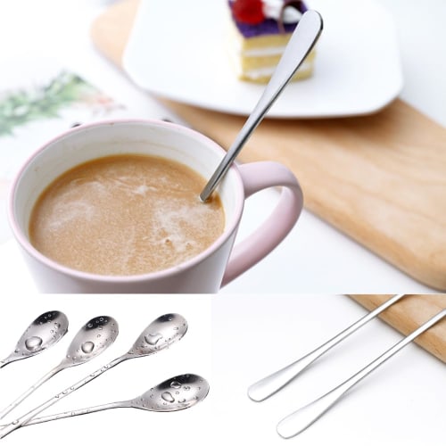 KALOLINNA Stainless Steel Long Spoons, 23cm, Set of 2, for Bars, Sundays, Sodas, Iced Coffee, Cocktails, Ice Cream, and Tea. Perfect for Home and Comm