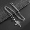 Retro Celtic Knot Hollow Out Pendant Woven Pattern Necklace Handmade Jewelry Gift