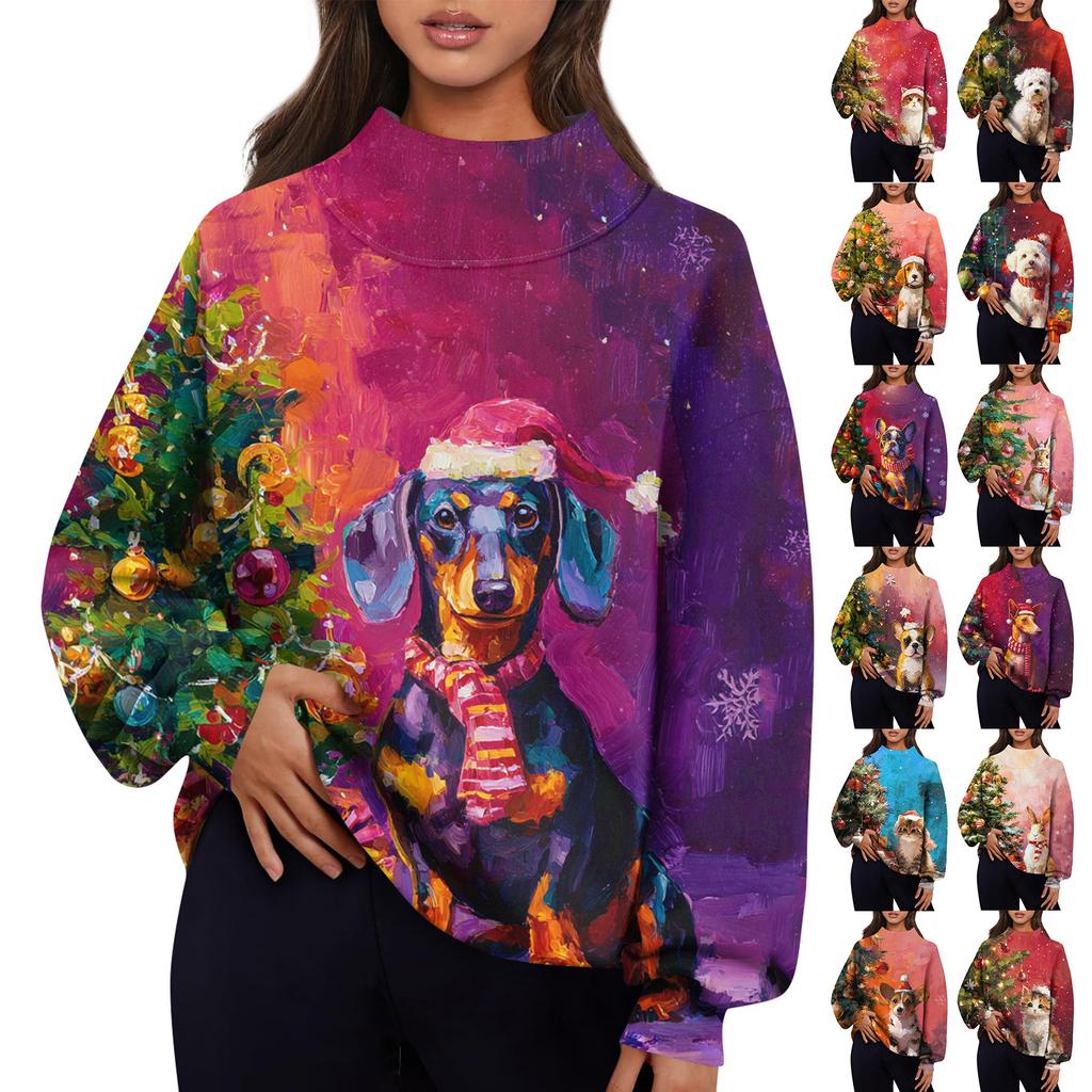 Women's Sweatshirt Sports Flannel Sweatshirt Long Sleeve Top Casual V-Neck Sweatshirt