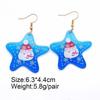 Acrylic Santa Claus & Snowflake Bell Christmas Earrings - European & American Style
