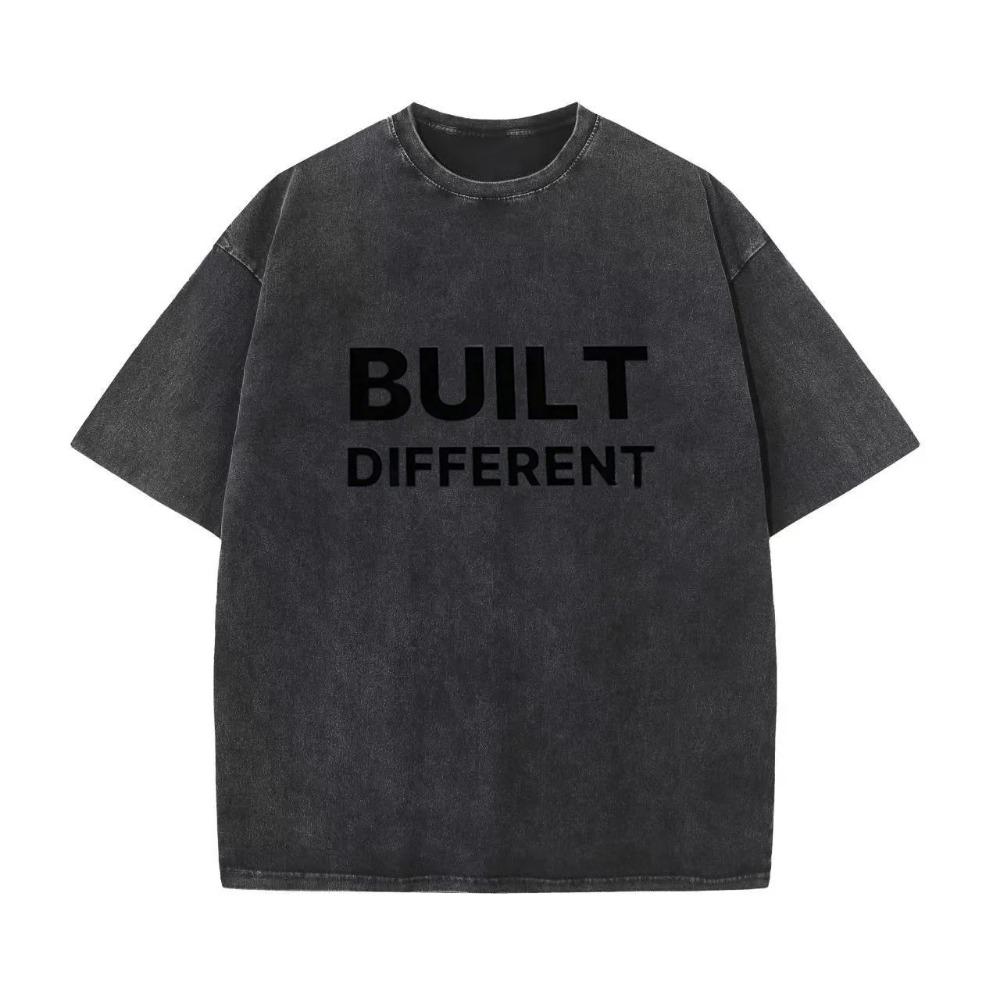 Men's Graphic T-Shirt Streetwear Fashion Cotton Tee Short Sleeve Round Neck Oversized Fit Vintage Print Youth Casual Tops