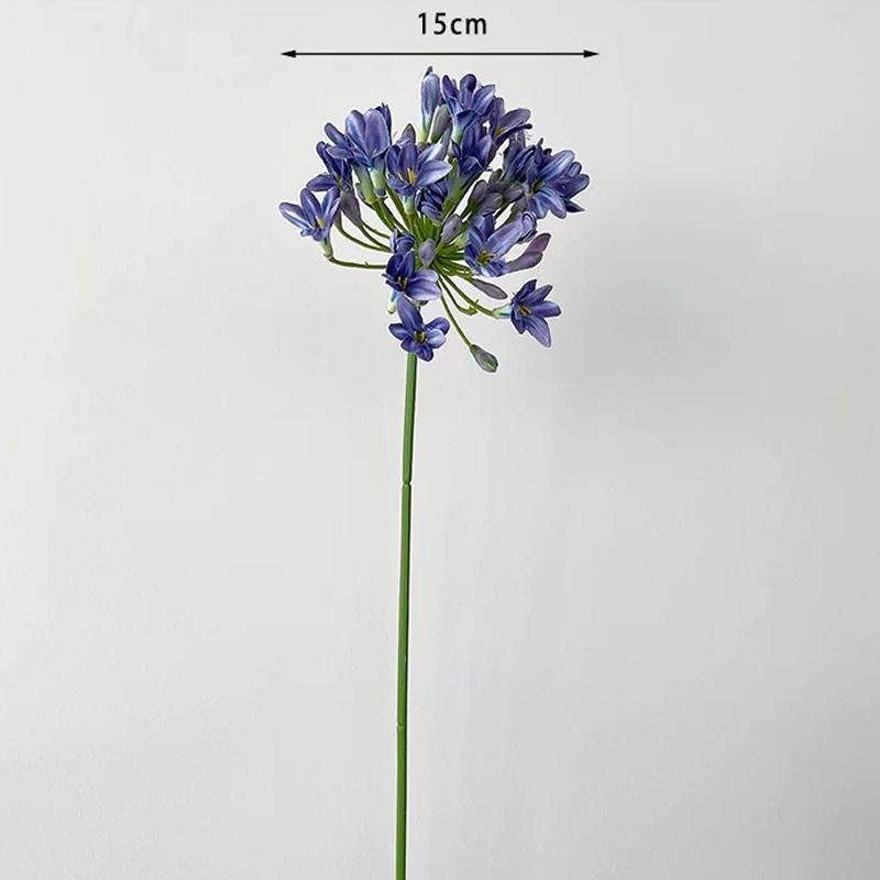 

Artificial Agapanthus Flower Stem Likelike for Wedding Decor Home Wedding Centerpiece Arrangement Floral Display White Purple фіолетовий