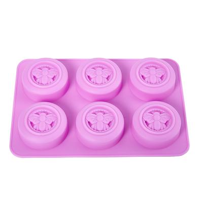 Silikonform mit 6 Hohlräumen, Seifenform, Bienenform, Fondant-Kuchenform, Backzubehör