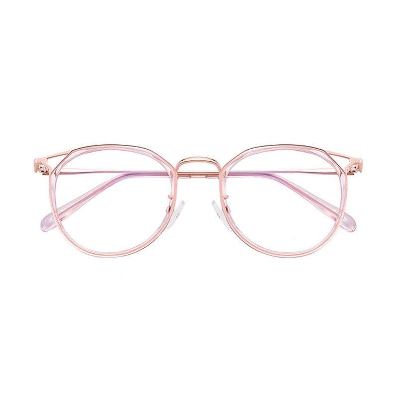 Transparent metal frame Computer Glasses Frame Women Men Anti Blue Light cat eye Eyewear Blocking Optical Spectacle Eyeglass