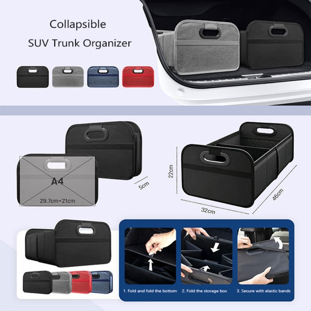 Oxford Collapsible SUV Trunk Organizer Large Capacity Foldable Storage Box  Shopping