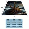 Elegant Golden Anchor Printed Blanket: Perfect for Cozy Nights and Festive Gifting - Available In Various Sizes