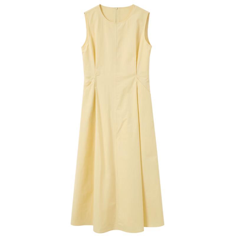 Sancai 2026 Summer Cotton Sleeveless A-Line Maxi Dress L