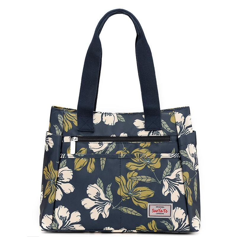 

Fashion Printed Shoulder Bag Women s Bag New Large Capacity Lightweight Tote Bag Casual Nylon Back Cloth Mom Bag