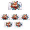 Delicate 3D Flower Greeting Card Handmade Foldable Festival Paper Card Decoration for Seasonal Greetings