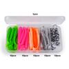 51Lure BaitTTail Soft Bait Set Jig hook+Storage box Suitable for both fresh and saltwater Complete Set of Essential Fishing Equi