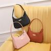 Girl's Fashion Underarm Crossbody Bag  Solid Color Comfortable PU Leather Delicate And Small Hardware Decoration  Durable And Exquisite Sling Bag