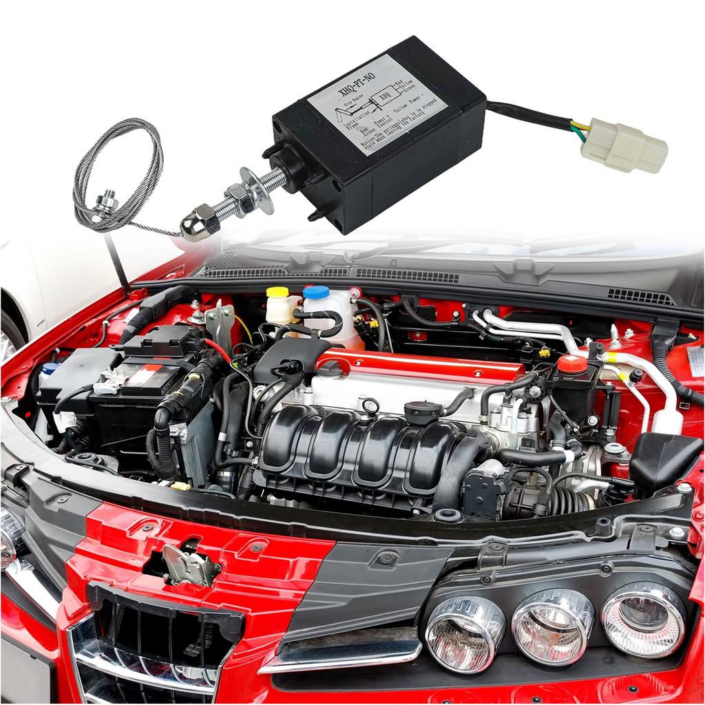 Engine Stop Solenoid 12V Electromagnetic XHQ PT Valve with Electric Throttle Adjuster Designed for Engine Systems