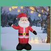 Färgglad Uppblåsbar Jultomte Med LED-lampor För Festlig Utomhusdekoration