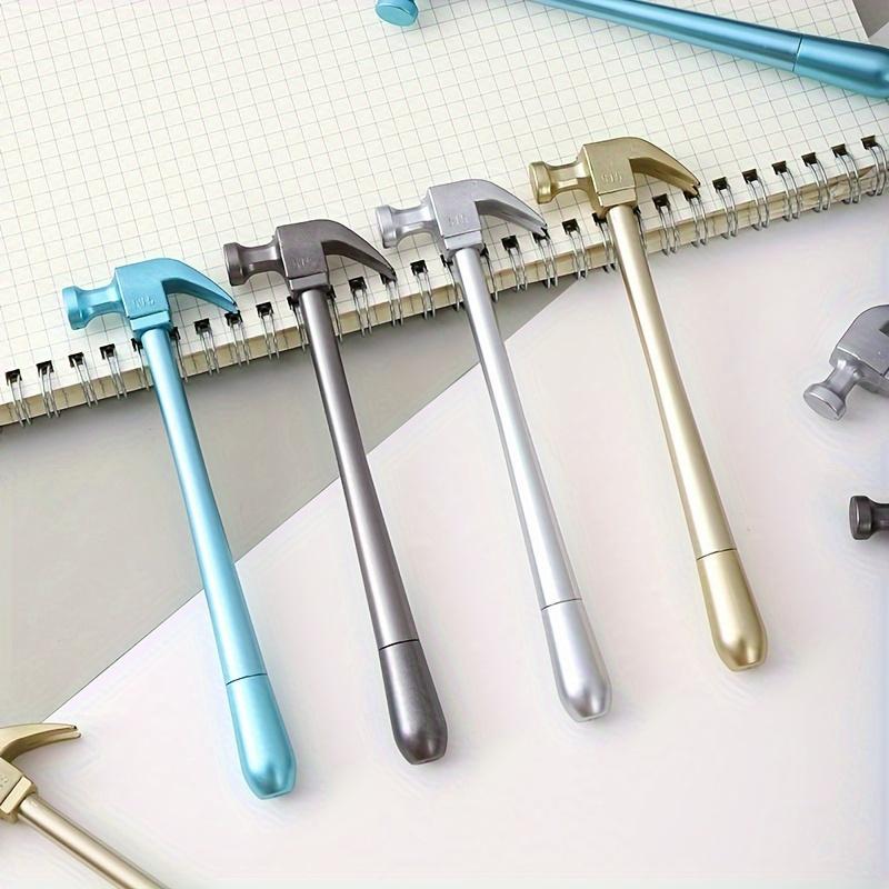 10pcs Hammer Pens, Assorted Colors, Quick-Dry Black Ink, 0.5mm Fine Point - Daily Office Creative Gifts and Signature Set