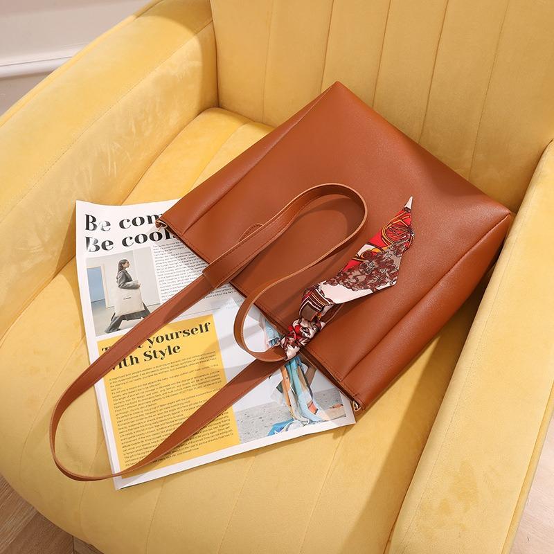 New leather tote bag creative and practical women's tote bag trendy fashion large capacity shopping bag