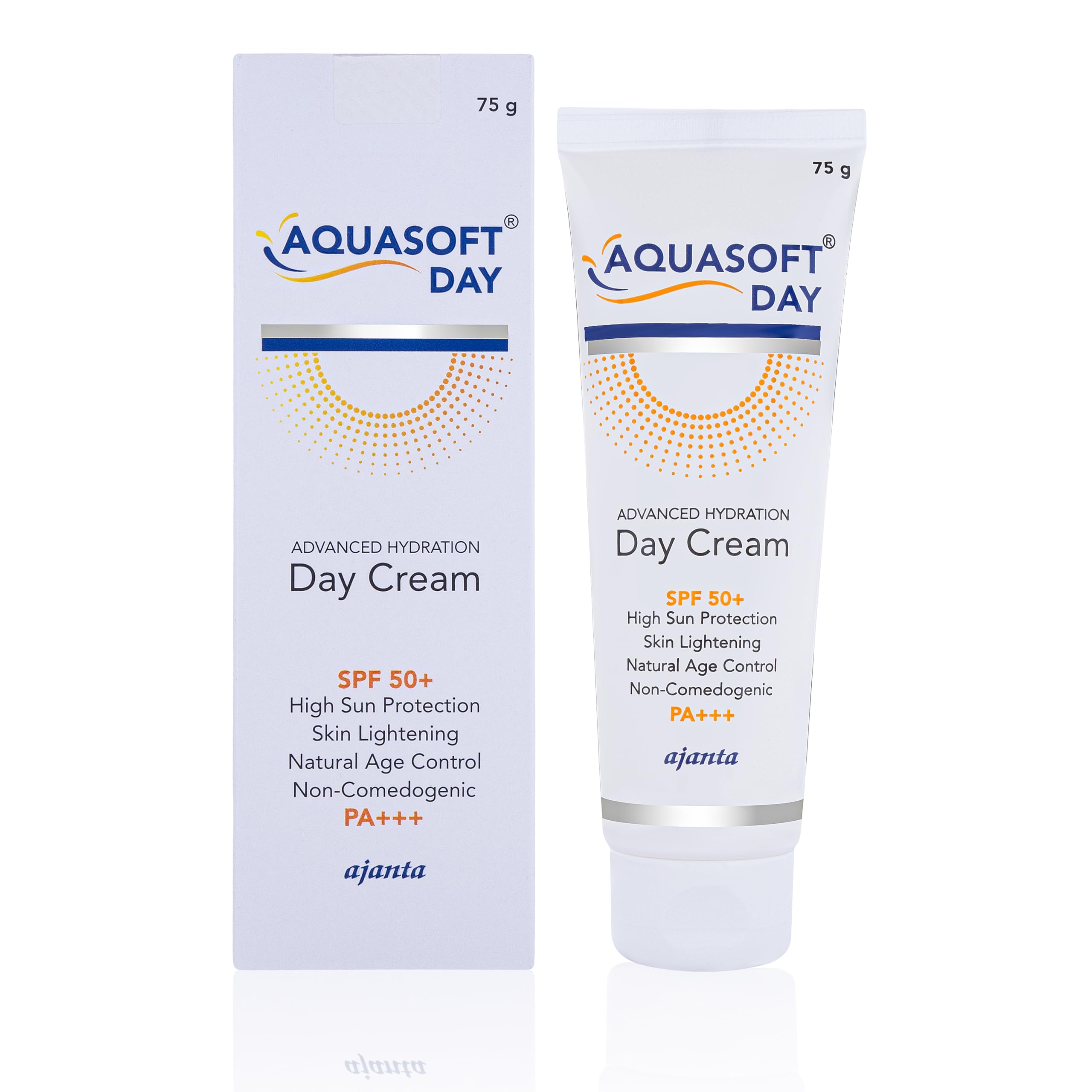 Aquasoft Дневной крем SPF 50+ PA+++ | Крем с ниацинамидом | Формула тройного действия | Легкий увлажняющий крем | Осветление и глубокое увлажнение | Гиалуронат натрия