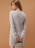 2025 Autumn/Winter Women's Mid-Length V-Neck Cable Knit Dress