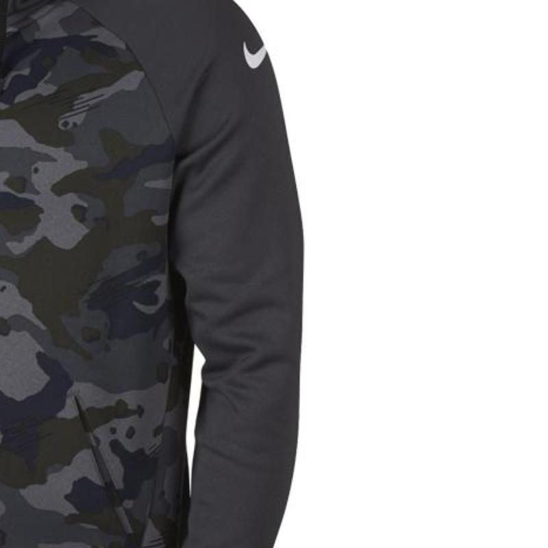 Nike Ανδρικό Μπουφάν με Κουκούλα Therma Camo Μπουφάν Μαύρο AR3112-060