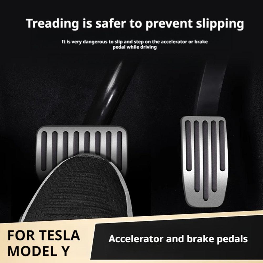 Καλύμματα Πεντάλ Φρένου Επιταχυντήρα Αντιολισθητικά Πεντάλ Άνετο Υπόλοιπο Για Tesla Model Y Launch/Juniper Highland Ανταλλακτικό J8F8