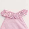Women Sexy Sequin Halter Backless Sleeveless Solid Bodycon Mini Dress