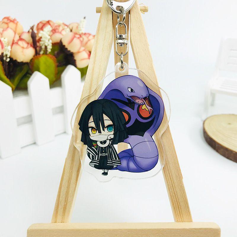 Demon Slayer Kimetsu No Yaiba Anime Laser Printed Hd Acrylic Pendant Keychain For Kids