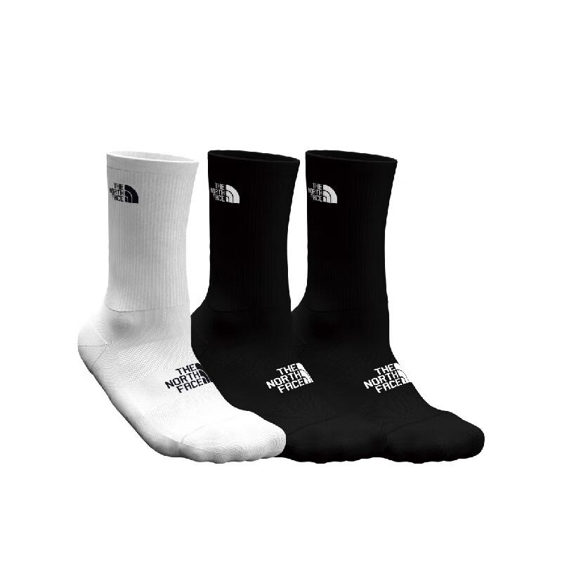 The North Face Unisex Mid-Calf Outdoor Breathable Sports Socks 3-Pack M