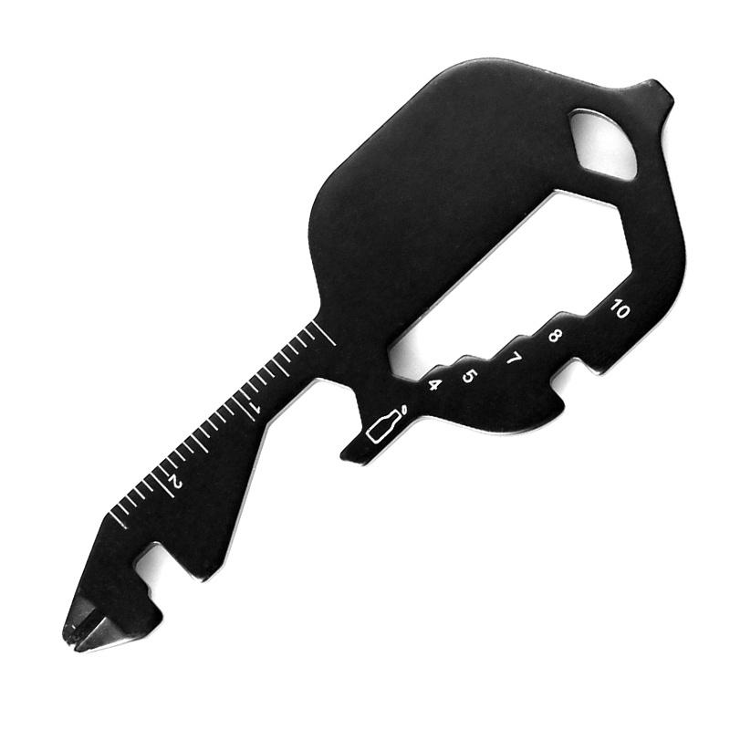 Stainless Steel Key Shaped Multitool Keychain Mini Multifunctional Screwdriver Bottle Opener Slotted Keychain Pocket Repair Tool 4