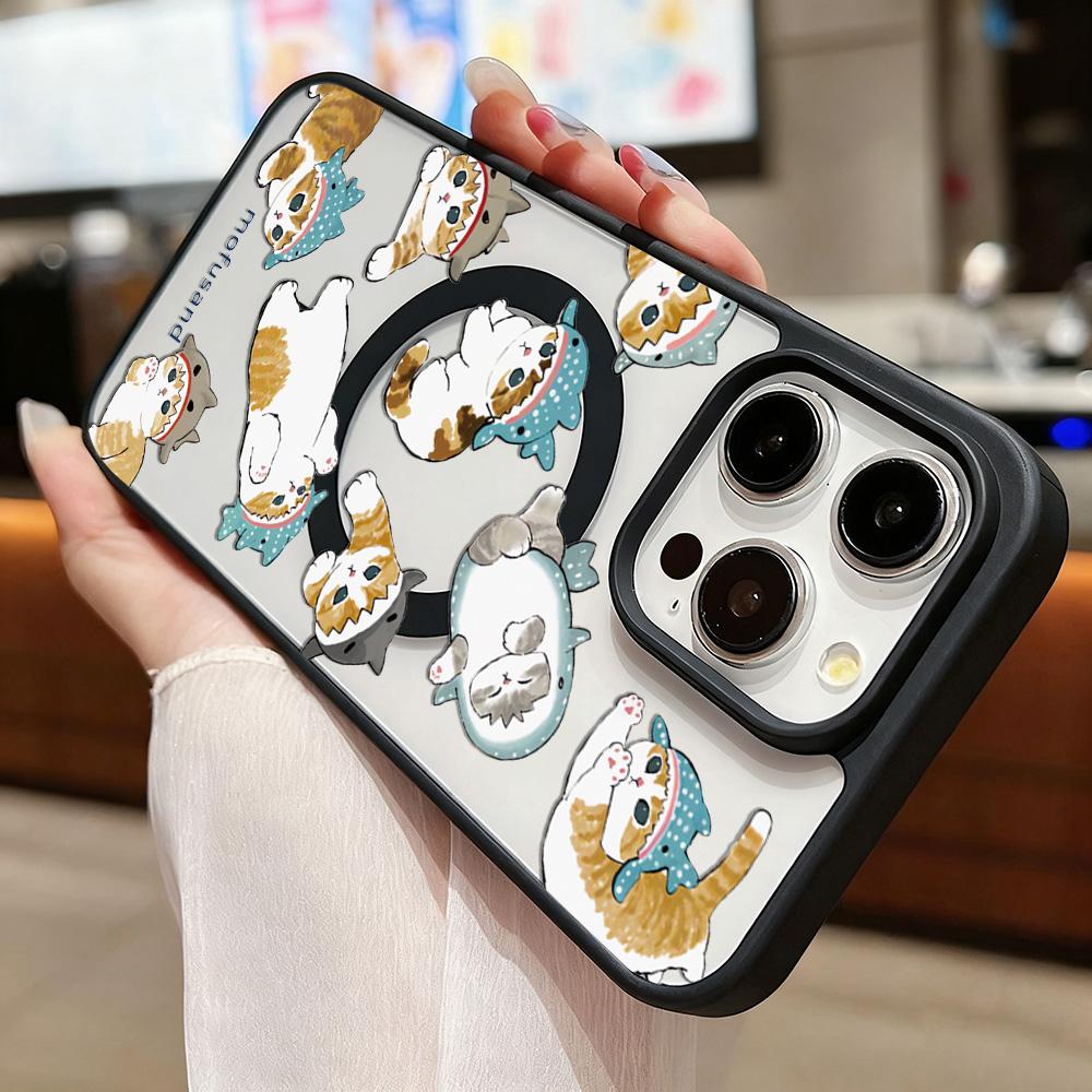 Magnetic Phone Case for iPhone 11 12 17 14 15 Pro Max 15 14 16 Pro13 14 15 16 Shockproof Case Mag-Safe Magnetic Ring Back Cover