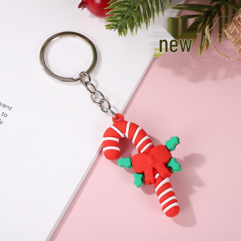 

Рождественский мультяшный ПВХ брелок-подвеска - Креативный подарок и кольцо для ключей Height 3.8-5.6cm, Width 2.6-3.8cm