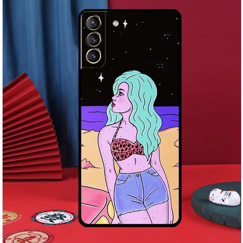 Hippie Grunge Art Phone Case For Samsung Galaxy S25 S24 Ultra S9 S10 S20 S21 S22 S23 Plus S24 FE Back Cover