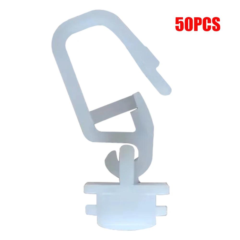 50PC Curtain Hanging Hooks Ring Window Curtain Hanger Hooks Plastic Curtain Hook For Car Home Office Curtain Car Accessories