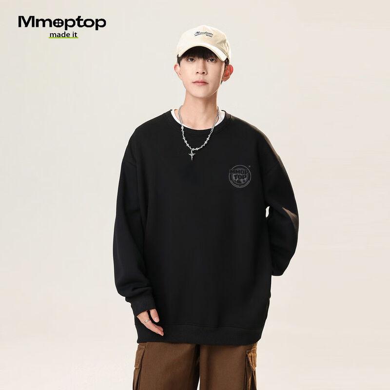 MMOPTOP Men's Trendy Printed Crewneck Pullover Sweatshirt