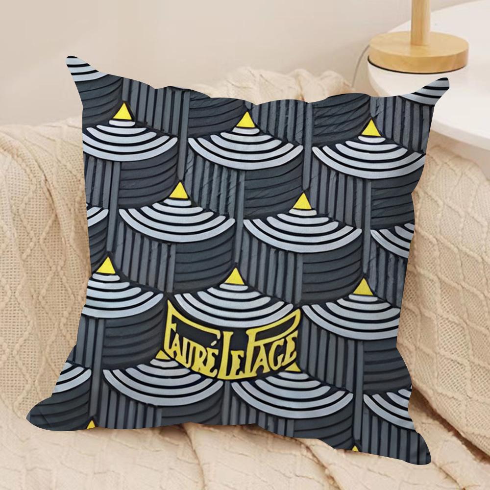 Brand F-faure-la P-pageES Cushion Cover Soft PlushFabric Double-Sided Printed Sofa Cushion Cover for All Seasons Home Decor Gift