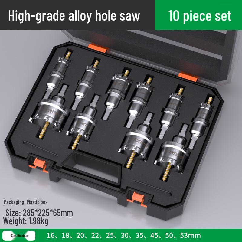 Stainless Steel Alloy Hole Saw for Woodworking & Metal Drilling