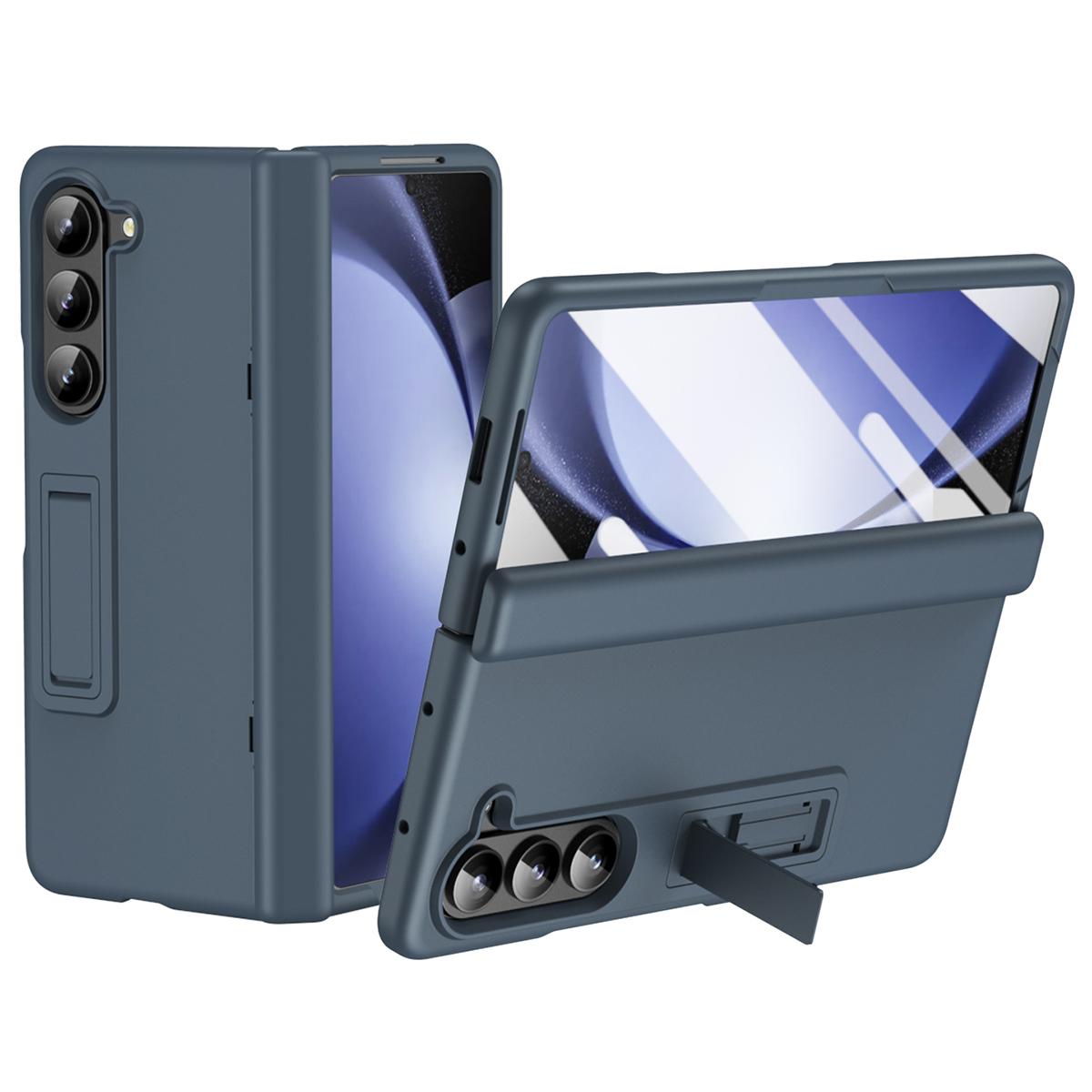 

For Samsung Galaxy Z Fold6 5G Case Hard PC Anti-Drop Phone Cover with Kickstand Grey