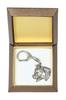 American Staffordshire Terrier, Amstaff I - Silver-plated Key Ring with a Dog In a Gift Box, Handbag Decoration, Backpack Pendant by Art-Dog Brand