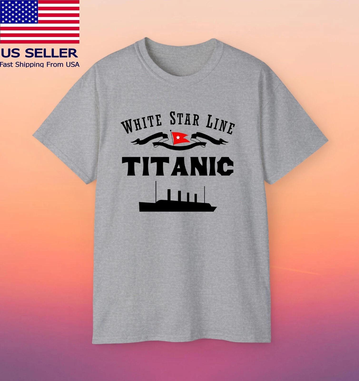 

White Star Line Titanic Men s Grey Size S-5XL 4XL