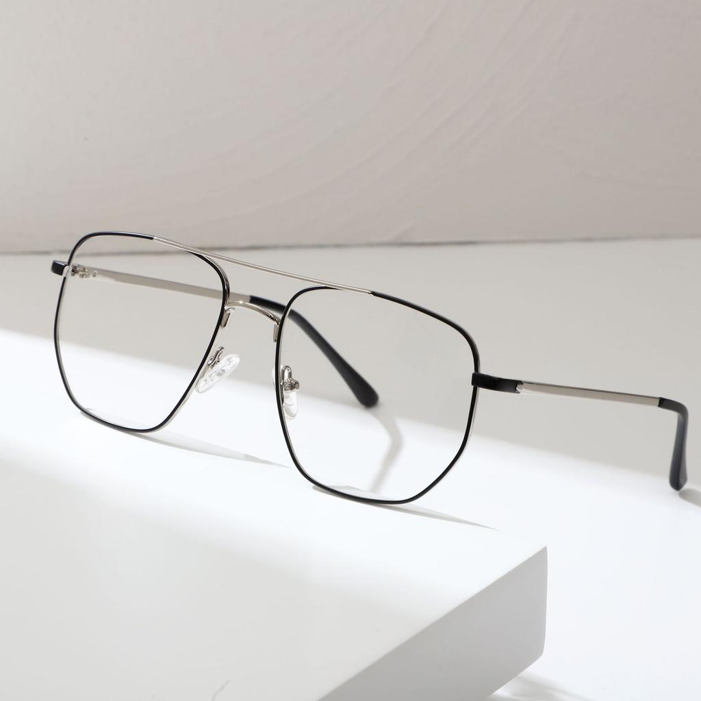 Ochelari Metal Trend Față Simplă Senzualitate Înaltă Pilot Bărbați Bară Dublă Ochelari Miopie Rame Ochelari Retro