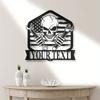Unique Tailored Skull Themed Mechanic Metal Wall Decor Iron Crafted Workshop Garage Name Sign Festive Home Deco