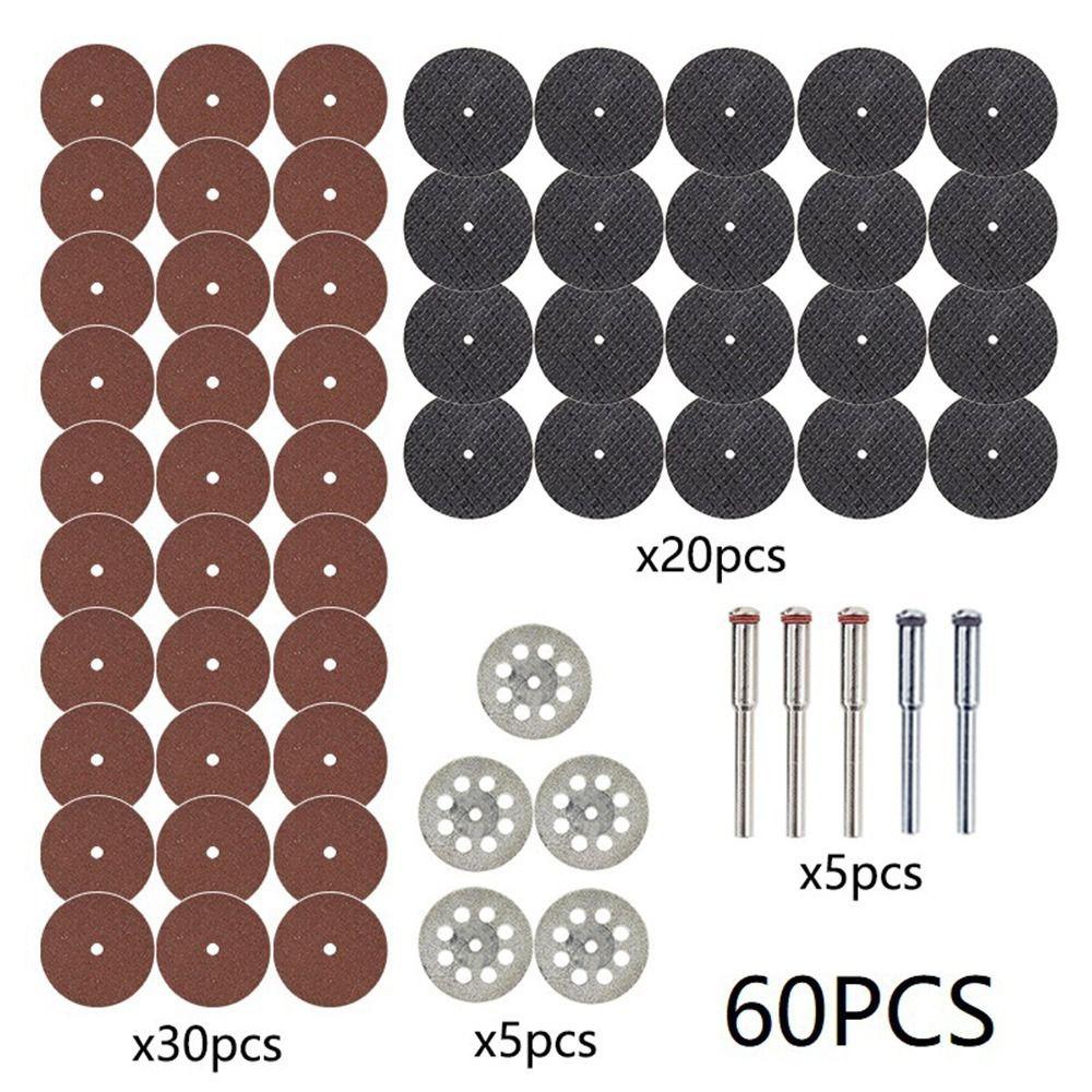 

60 шт./набор Шлифовальный полировальный инструмент Набор отрезных дисков Пильный диск для деревообработки