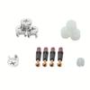 10/20/50/100 Set Viti per Mobili Connettore Tre-in-Uno Bullone Collegamento Laterale 15x12mm Raccordo a Camme Tassello Dado Pre-inserito Per Armadio Guardaroba