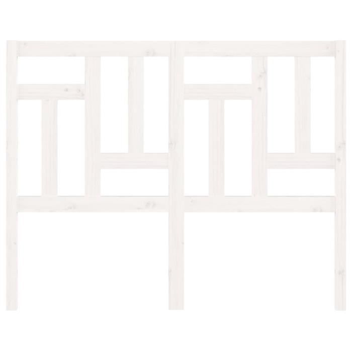 VidaXL Headboard White 125.5x4x100 Cm Solid Pine Wood 818961