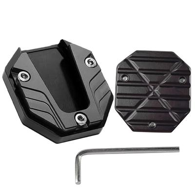 LUYING Side Stand Plate, Alloy, General Purpose Parts, Honda, Yamaha, Kawasaki, Suzuki (Black X 1)